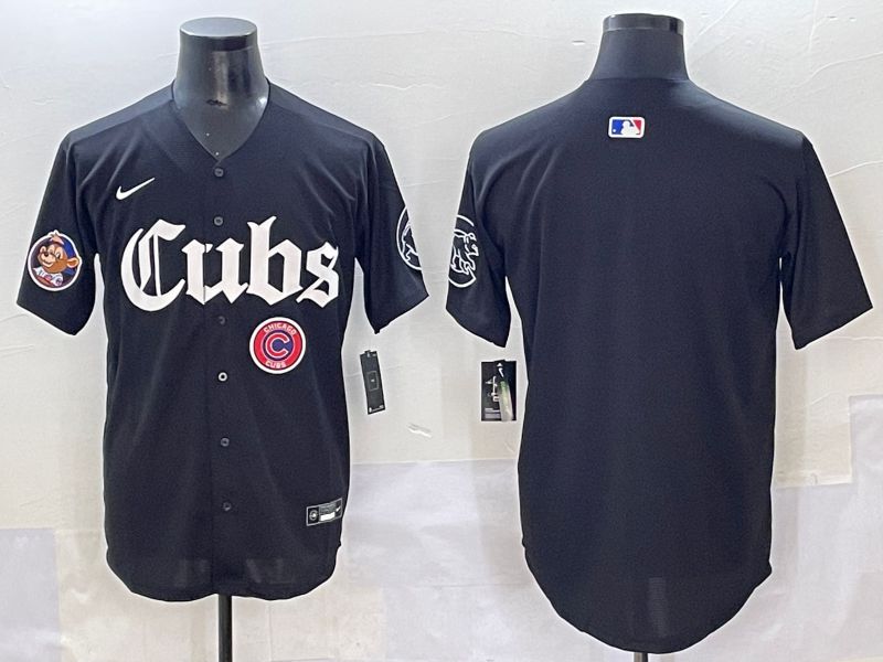 Men 2025 Chicago Cubs Blank Black Five generations Joint Name Nike MLB Jersey style 6->chicago cubs->MLB Jersey